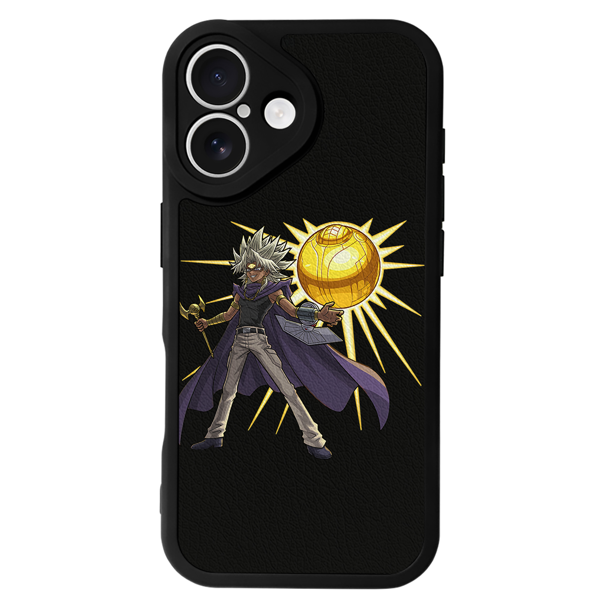 （画像用） 遊☆戯☆王 Yu-Gi-Oh! 【iPhone 16シリーズ対応】シリコンスマホケース（レザー調） 材質：シリコン